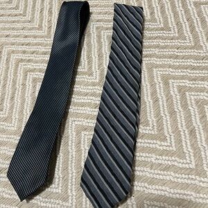 Calvin Klein Black and Gray Tie Set
